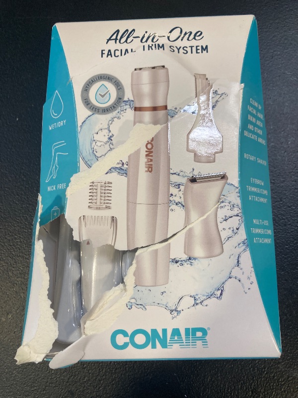 Photo 1 of Conair All-In-1 Facial Hair Removal for Women, Cordless Electric Trimmer, Perfect for Face, Ear/Nose, Eyebrows, and Bikini Lines