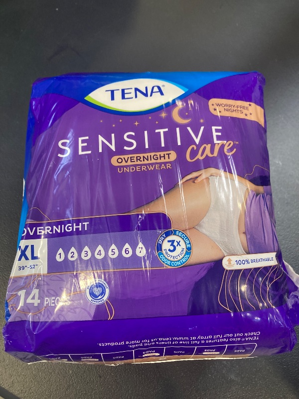 Photo 1 of Tena Sensitive Care Overnight Incontinence Underwear for Women Extra Large, 14 Count (New Sizing)