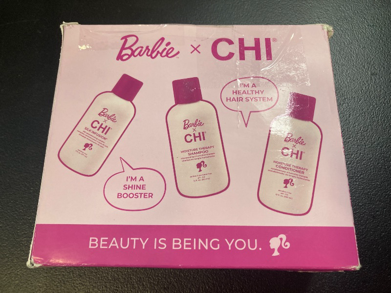 Photo 1 of CHI x Barbie Dream Pink Kit, Includes 12 Oz Moisture Therapy Shampoo, 12 Oz Moisture Therapy Conditioner & 8 Oz Thermal Heat Protectant, 3 Products