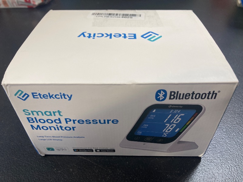 Photo 1 of Etekcity FSA HSA Store Eligible Blood Pressure Monitor for Home Use, Smart Upper Arm Automatic Bluetooth BP Machine with App, Cuff for Standard to Large Size, Rechargeable, Home Medical Diagnostic Kit