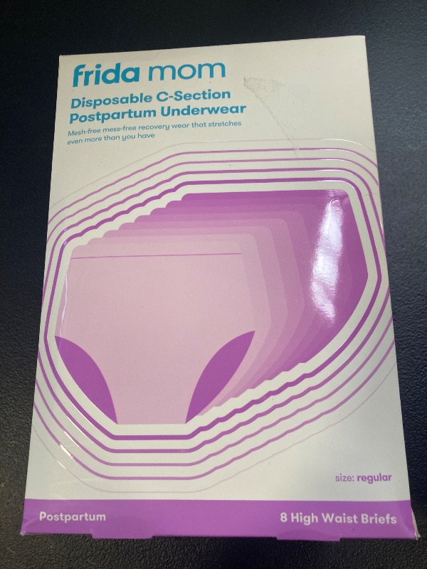 Photo 1 of Frida Mom Women's Postpartum Underwear for C-Section Recovery, Disposable High Waist, Seamless with Stretchy Support, Postpartum Essentials, Size Regular (Waist 28"-42" Stretched), 8 Count, Gray