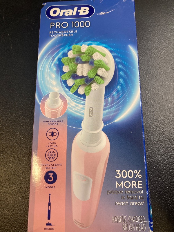 Photo 1 of Oral-B Pro 1000 Rechargeable Electric Toothbrush, Pink