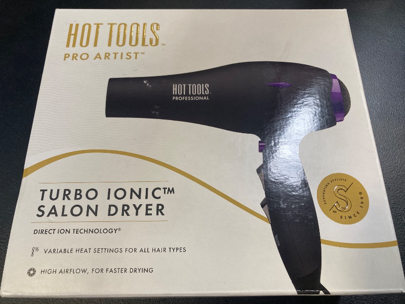 Photo 1 of HOT TOOLS Pro Artist Tourmaline 2000 Turbo Hair Dryer | Lightweight with Quiet Blowout Results
