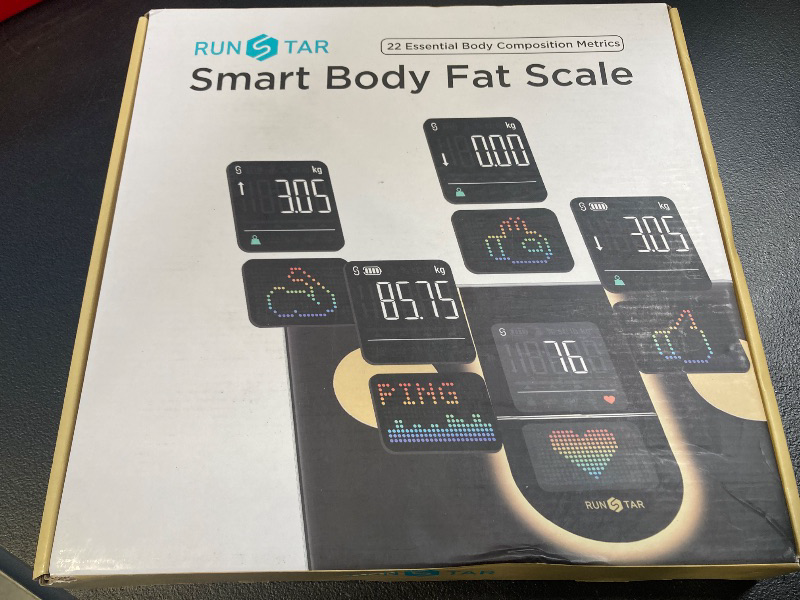 Photo 1 of Runstar Scale for Body Weight, Smart Scale with 8-in-1 VA Display, High Precision Bathroom Digital Scale for Body Weight Heart Rate BMI Body Fat 22 Body Composition Sync APP, FSA HSA Eligible