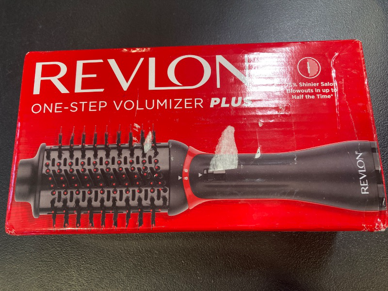 Photo 1 of REVLON One Step Volumizer PLUS Hair Dryer and Styler | More Volume, Less Damage, and More Styling Control for Easy and Fast Salon-Style Blowouts, Plus Travel Friendly (Black)