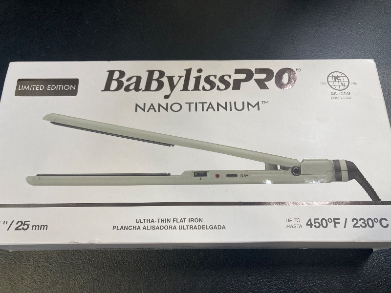 Photo 1 of BaBylissPRO Nano Titanium Limited Edition 1 Inch Ultra-Thin Flat Iron (Mist Collection)