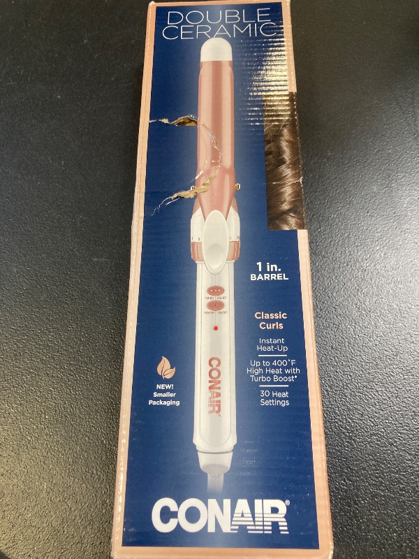 Photo 1 of Conair Double Ceramic 1-Inch Curling Iron, 1-inch barrel produces classic curls – for use on short, medium, and long hair