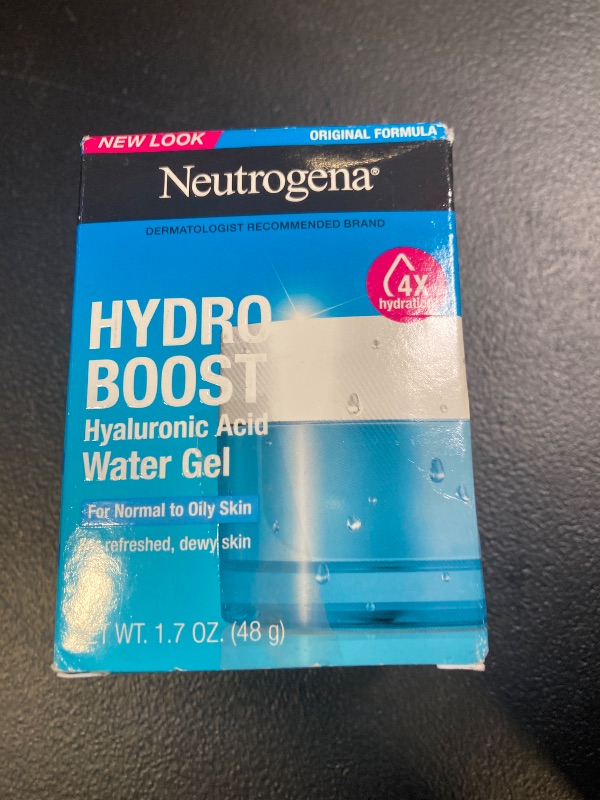 Photo 1 of Neutrogena Hydro Boost Water Gel, 24 Hr Hydration for Normal/Oily Skin, Signature Fragrance, Face Moisturizer with Hyaluronic Acid, Skin Care for Juicy, Deeply Hydrated Skin, 1.7 oz