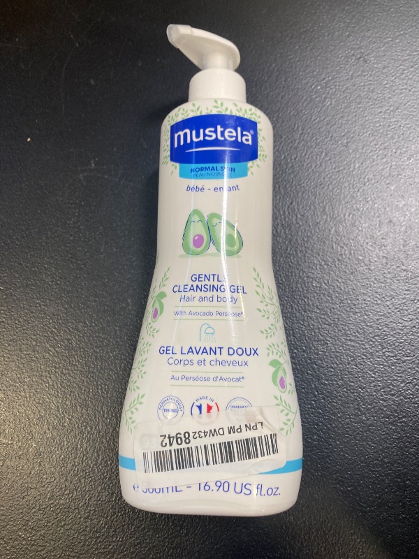 Photo 1 of Mustela Baby Gentle Cleansing Gel - Baby Hair & Body Wash - with Natural Avocado fortified with Vitamin B5 - Biodegradable Formula & Tear-Free ââ‚¬â€œ 16.90 Fl Oz (Pack of 2)