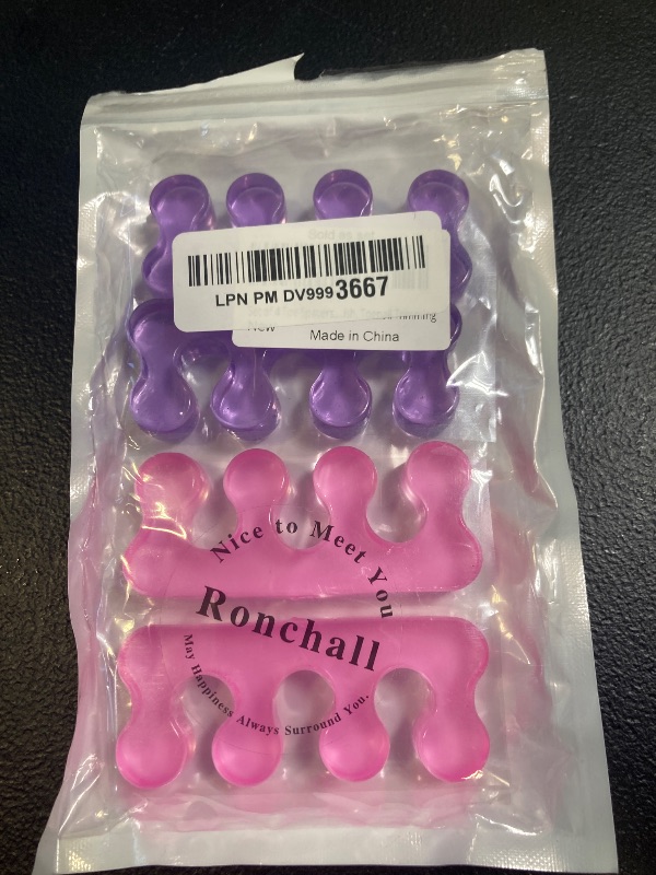 Photo 1 of 4 Pcs Toe Separators for Pedicure, Toe Separators for Women, Easy Finger and Toenail Polish Grooming, Soft Gel Toe Spacers Pedicure Kit, Pedicure Toe Separators for Separating Toenails or Nails