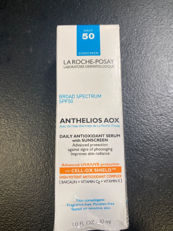 Photo 1 of La Roche-Posay Anthelios AOX Daily Antioxidant Serum with SPF, Face Moisturizer with Sunscreen and Vitamin C & E, Oil Free Face Sunscreen for Sensitive Skin, Moisturizing Sun Protection