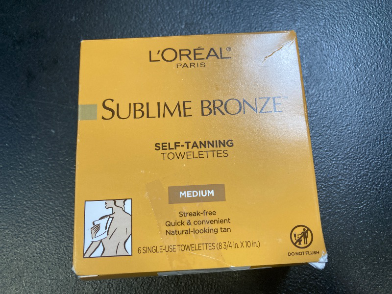 Photo 1 of L'Oreal Paris Sublime Bronze Self Tanning Towelettes, Streak-Free, Natural Looking Tan, 6 ct
