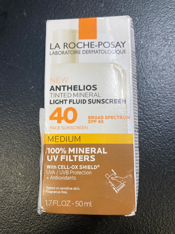 Photo 1 of La Roche-Posay Anthelios Tinted Sunscreen SPF 40+, Broad Spectrum SPF + Antioxidants, Titanium Dioxide & Zinc Oxide Sunscreen, 4 Flexible Shades With No White Cast, Oil Free & Oxybenzone Free