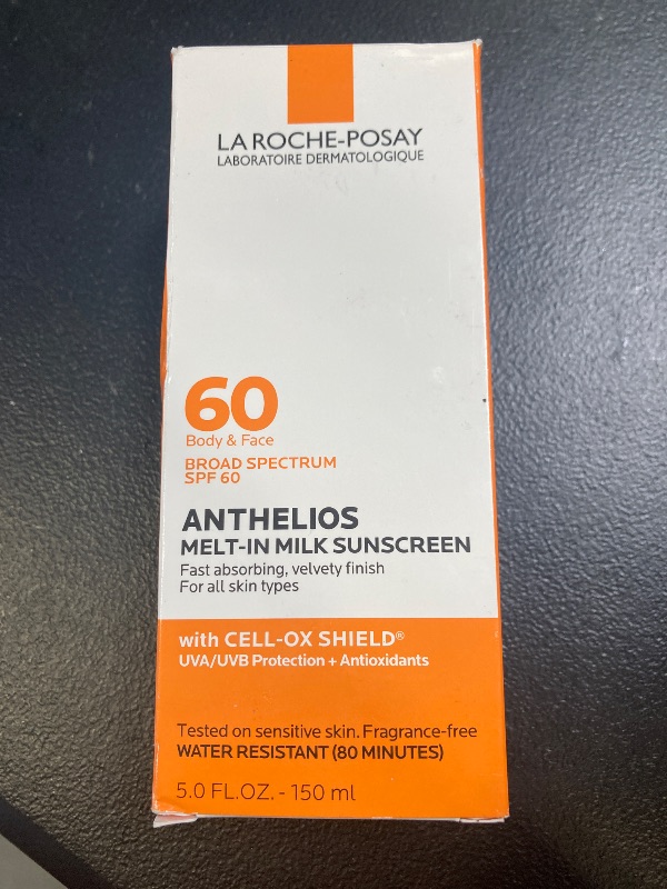 Photo 1 of La Roche-Posay Anthelios Melt-In Milk Sunscreen SPF 60, Sunscreen For Body & Face, Broad Spectrum SPF + Antioxidants, Oil Free, Lightweight & Fast Absorbing, Oxybenzone Free