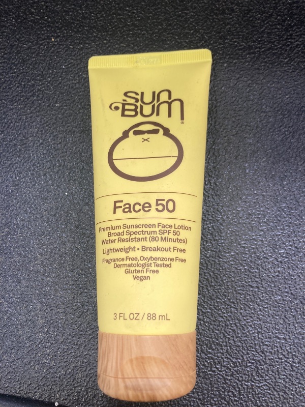 Photo 1 of Sun Bum Original SPF 50 Sunscreen Face Lotion - Broad Spectrum Moisturizing Facial Sunscreen with Vitamin E - Hawaii 104 Act Compliant (Made without Octinoxate & Oxybenzone) - Travel Friendly - 3 oz
