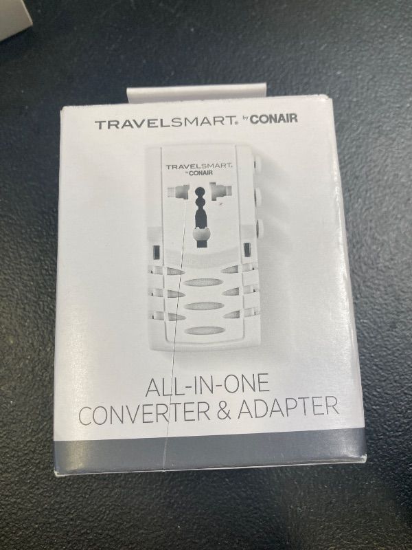 Photo 1 of Conair Voltage Converter and Universal Travel Adapter, European Travel Plug Adapter, Univerasal Adapter Plug Converter for Travel, 1 Piece Set