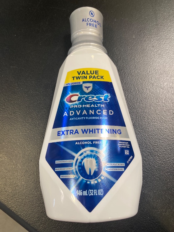 Photo 1 of Crest Pro-Health Advanced Mouthwash, Alcohol Free, Extra Whitening, Energizing Mint Flavor, 2x946mL (32 fl oz)
