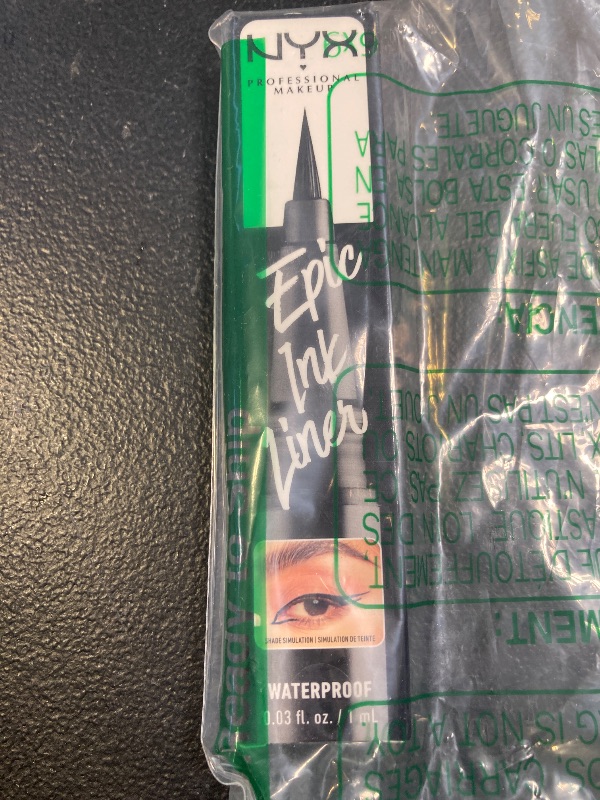 Photo 1 of NYX PROFESSIONAL MAKEUP Epic Ink Liner, Waterproof Liquid Eyeliner - Black, Vegan Formula