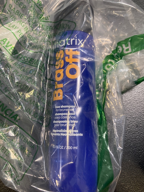 Photo 1 of Matrix Brass Off Blue Shampoo | Refreshes, Tones & Neutralizes Brassy Tones | Color Depositing Shampoo | For Lightened Brunettes or Dark Blondes | For Color Treated Hair