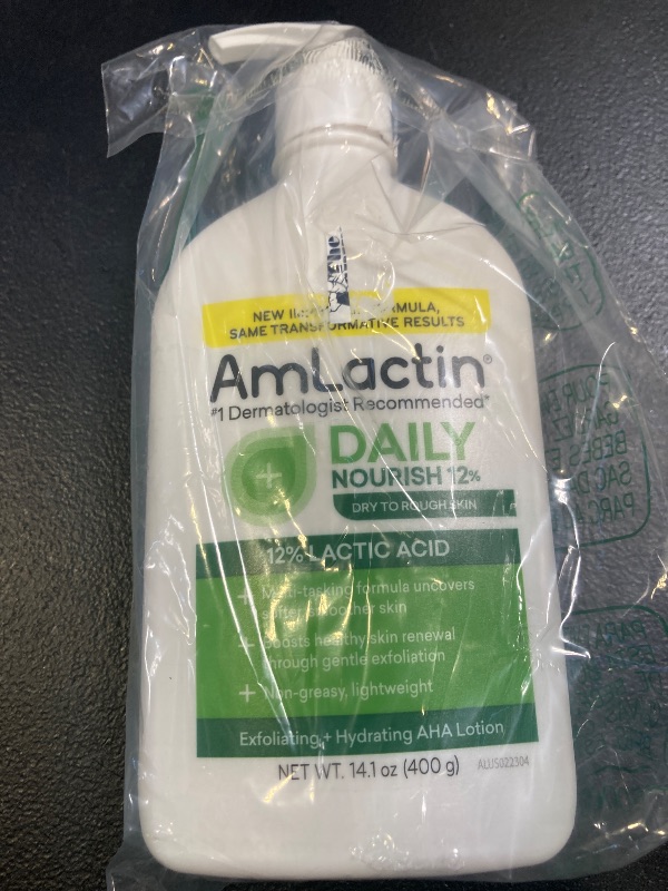 Photo 1 of AmLactin Daily Nourish 12% - 14.1 oz Body Lotion with 12% Lactic Acid - Exfoliator and Moisturizer for Dry Skin (Packaging May Vary)?