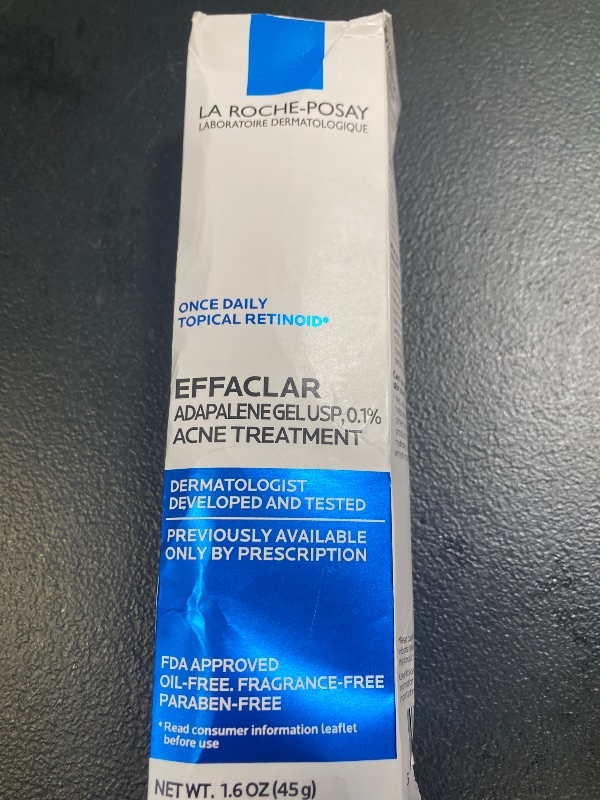 Photo 1 of La Roche-Posay Effaclar Adapalene Gel 0.1% Acne Treatment, Retinoid Cream, Acne Medication Gel For Blackheads & Whiteheads, Oil Free, Helps Clear And Prevent Blemishes & Clogged Pores