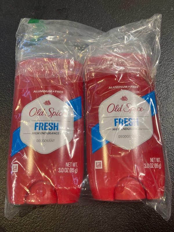 Photo 1 of Old Spice Aluminum Free Deodorant For Men, High Endurance, 24/7 Sweat Defense & Odor Protection, 24/7 Freshness & Lasting Scent, Fresh Scent, 3.0 oz (Pack of 2)
