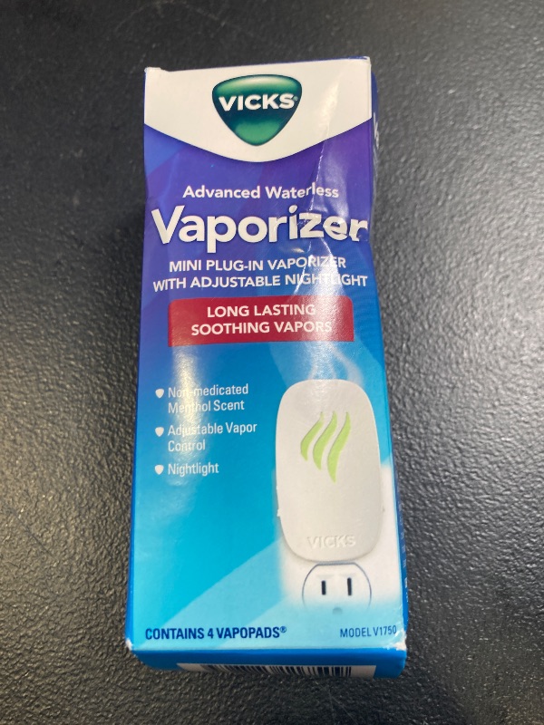 Photo 1 of Vicks Advanced Soothing Vapors Waterless Vaporizer with Night Light and VapoPads to Help Relieve Discomfort from Colds and Flu , 1 Count (Pack of 1)