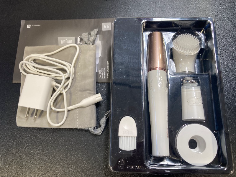 Photo 1 of Braun Face Epilator Facespa Pro 911, Facial Hair Removal for Women, Hair Removal Device, 3-in-1 Epilating, Cleansing Brush and Skin Toning with 3 extras
