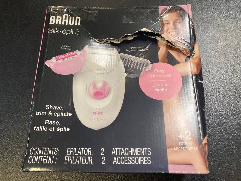 Photo 1 of Braun Epilator Silk-epil 3 3-270, Hair Removal Device, Epilator for Women, Shaver & Trimmer, Hair Removal