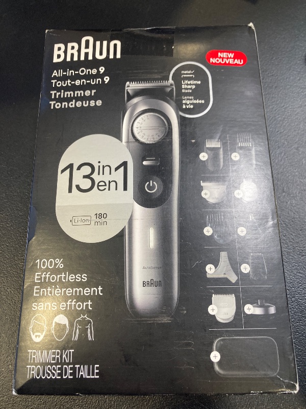 Photo 1 of Braun All-in-One Men's Shaving Kit Series 9 9440, 13-in-1 Beard, Face, Nose, Ear Trimmer, Hair Clippers, Body Groomer and Manscaping