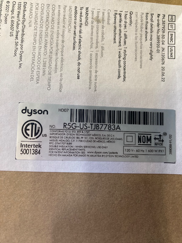 Photo 1 of Dyson Supersonic™ Hair Dryer, Nickel/Copper