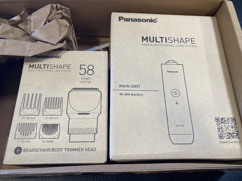 Photo 1 of Panasonic MultiShape Electric Trimmer for Beard, Hair and Body, 58 Adjustable Cutting Lengths and Advanced Blade System, Cordless Waterproof Wet/Dry Clipper for Men - ER-ACKN2-HB