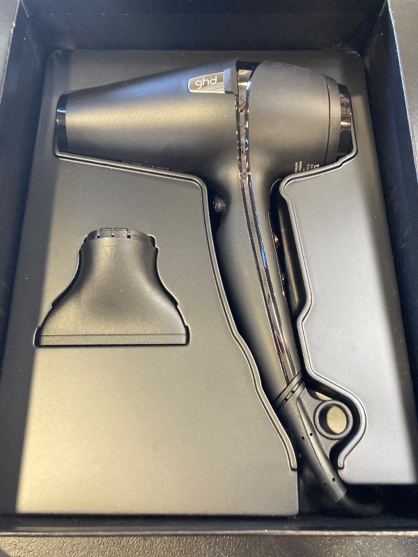Photo 1 of ghd Air Hair Dryer — 1600w Professional Blow Dryer, Salon Strength Motor, Concentrator Nozzle, Adjustable Temperature Setting, and Ionic Technology for Super-Fast Drying — Black