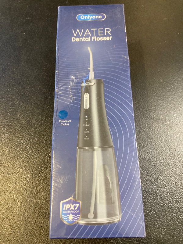 Photo 1 of Onlyone Water Dental Flosser, 300ML Portable Oral Irrigator for Teeth, 4 Modes and 5 Jet Tips, Rechargeable Irrigation Cleaner, Electric Flossing Machine Power Flossers & Irrigator Accessories Blue