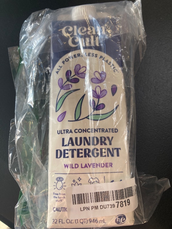 Photo 1 of Ultra Concentrated Liquid Laundry Detergent Soap, 64 loads (32 oz), Long Lasting Scent, 90% Less Plastic, No Harsh Chemicals, Wild Lavender, Defeats Stains & Odors, HE/Standard Compatible