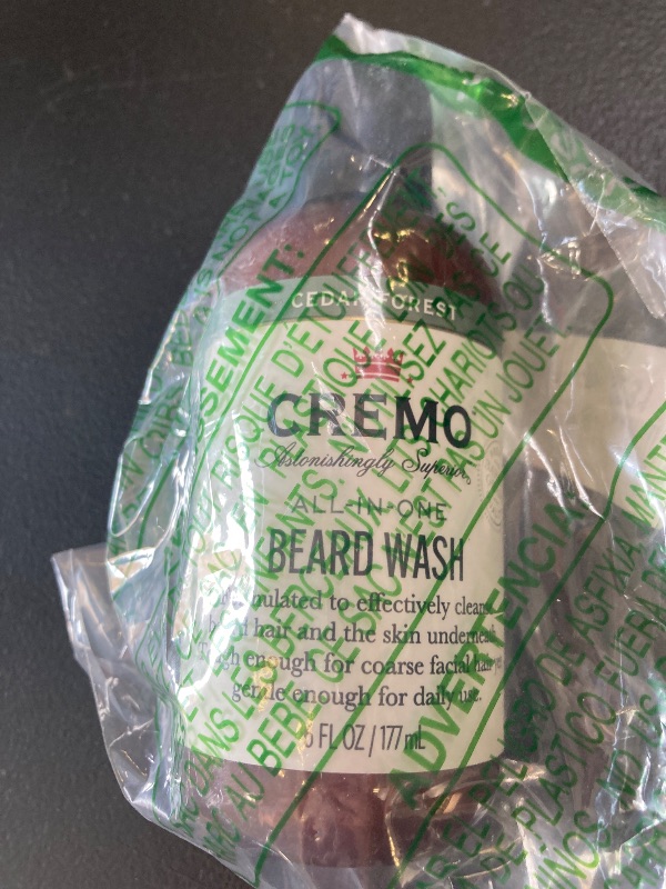 Photo 1 of Cremo Cedar Forest All-In-One Beard and Face Wash, Specifically Designed To Clean Coarse Facial Hair, 6 Fluid Oz