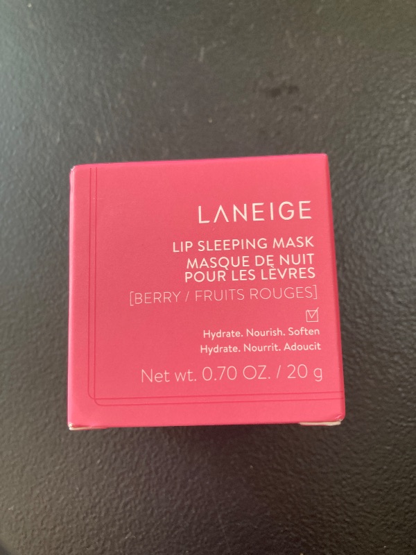 Photo 1 of LANEIGE Lip Sleeping Mask: Nourish, Hydrate, Vitamin C, Murumuru & Shea Butter, Antioxidants, Flaky, Dry Lips