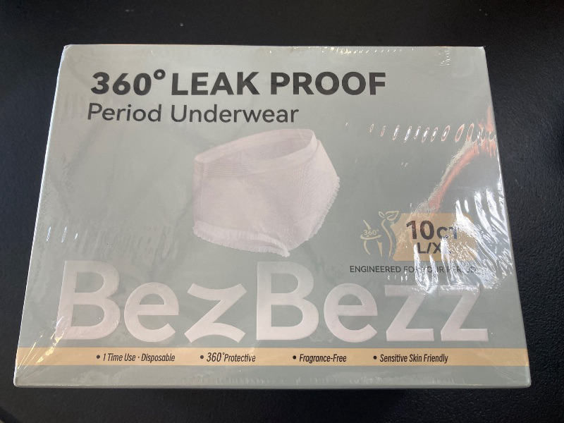 Photo 1 of Disposable Period Underwear for Women Plus Size L/XL, 360° Leak Proof Period Panties for Heavy Flow, Overnight Postpartum and Incontinence Pads, Odor Control, Breathable, Unscented, 20 Count