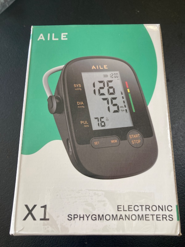 Photo 1 of Upper Arm Blood Pressure Machine - AILE High Blood Pressure Monitors for Home use with Adjustable Blood Pressure Cuff - Large LCD Screen, Dual Power Option