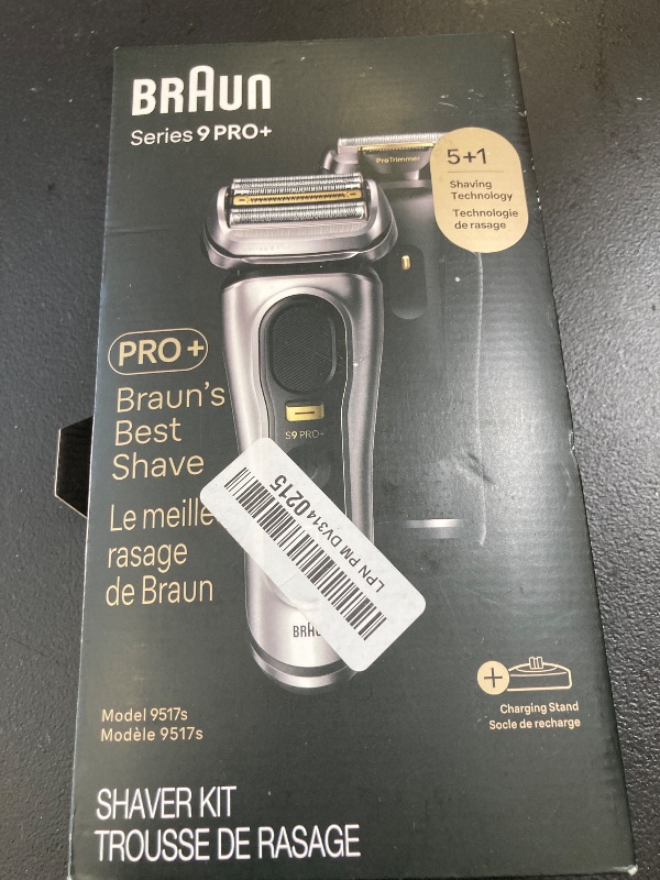 Photo 1 of Braun Series 9 9517s PRO+ Electric Razor for Men, 5 Pro Shave Elements & Precision Long Hair ProTrimmer, Charging Stand, Braun’s Best for Smooth Skin, Wet & Dry Electric Razor with 60min Runtime