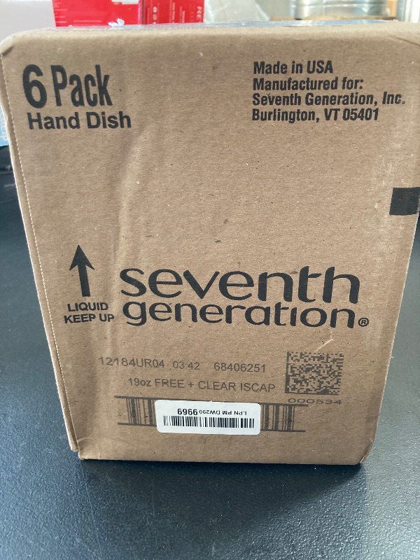 Photo 1 of Seventh Generation Dish Liquid Soap Free & Clear liquid soap Pack of 6 Dishwashing Soap Dish Soap for sensitive skin 19 oz