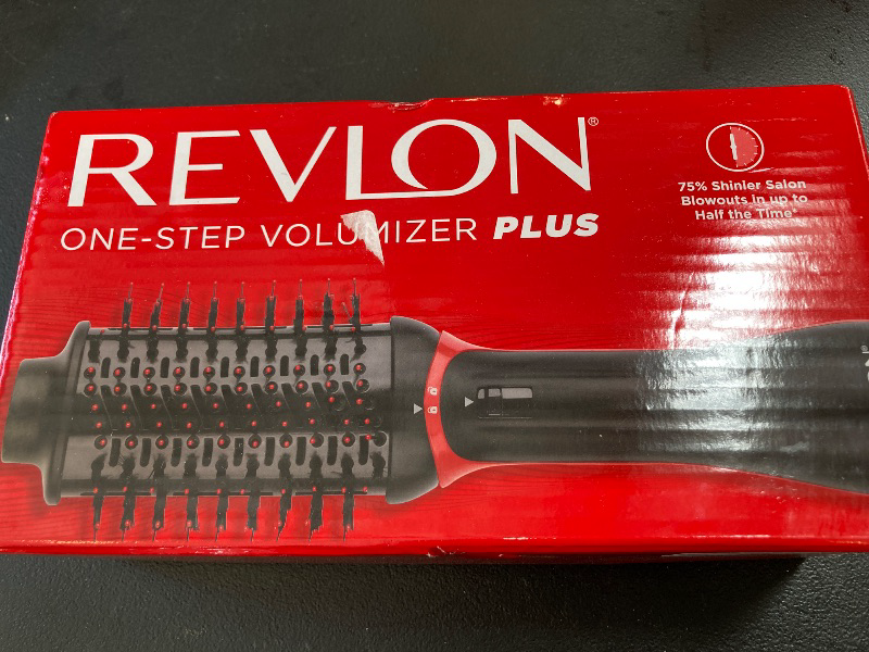 Photo 1 of REVLON One Step Volumizer PLUS Hair Dryer and Styler | More Volume, Less Damage, and More Styling Control for Easy and Fast Salon-Style Blowouts, Plus Travel Friendly (Black)