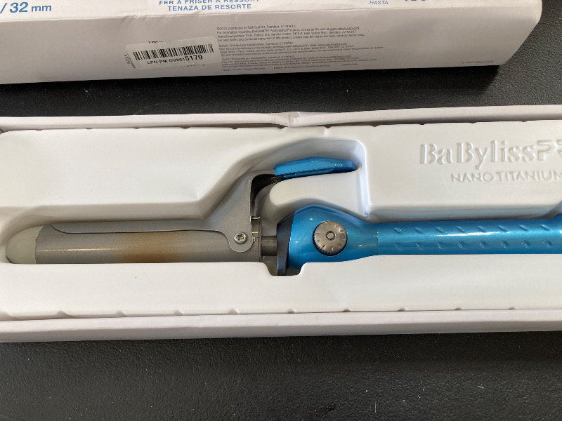Photo 1 of BaBylissPRO Nano Titanium Spring Curling Iron, 1.25" Professional Spring Hair Curler for Long Lasting Curls & All Hair Types