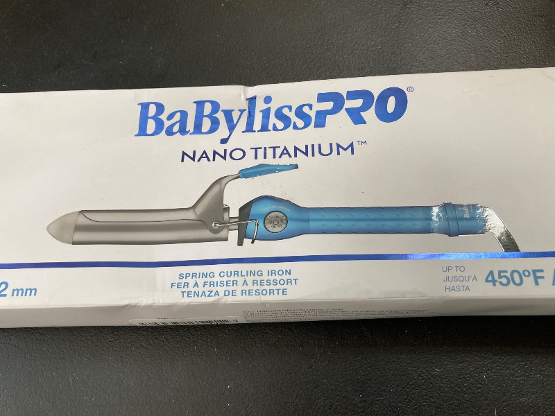 Photo 1 of BaBylissPRO Nano Titanium Spring Curling Iron, 1.25" Professional Spring Hair Curler for Long Lasting Curls & All Hair Types