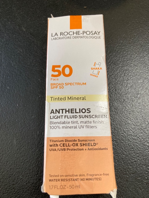 Photo 1 of La Roche-Posay Anthelios Tinted Sunscreen, Ultra-Light Fluid Broad Spectrum SPF 50, with Titanium Dioxide Mineral Face Sunscreen, Universal Tint, Oil-Free