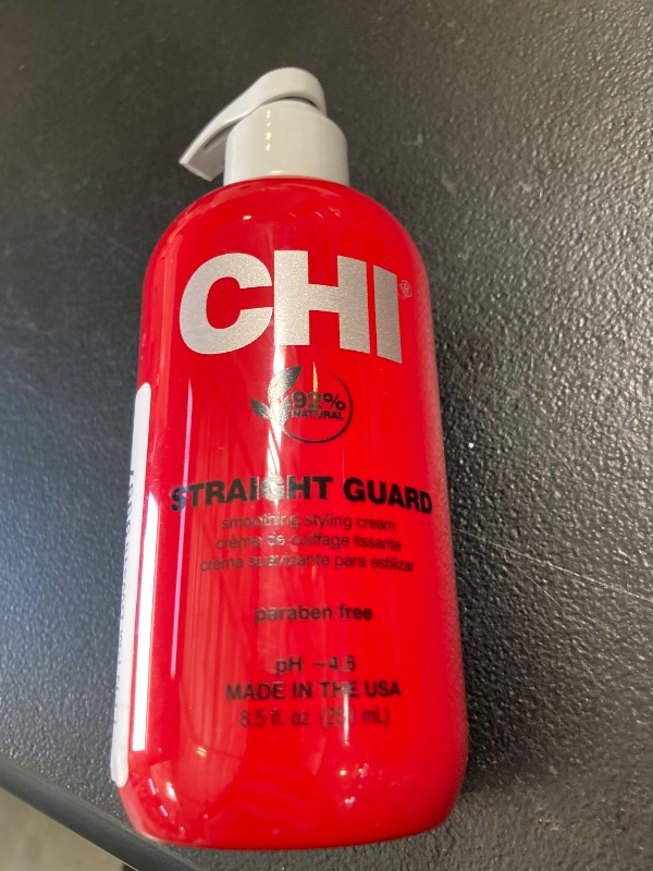 Photo 1 of CHI Straight Guard Smoothing Styling Cream, Eliminates Frizz For Sleek & Shiny Hair, Maximum Control, 8.5 Oz