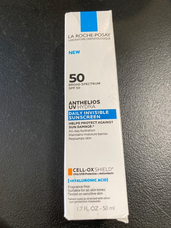 Photo 1 of La Roche Posay Anthelios UV Hydra Sunscreen SPF 50, Daily Hydrating Sunscreen for Face with Hyaluronic Acid and Vitamin E, Broad Spectrum Invisible SPF Protection, Anti Aging, Fragrance Free