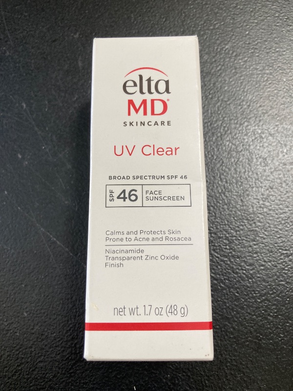 Photo 1 of EltaMD UV Clear Face Sunscreen SPF 46, Oil Free for Face with Zinc Oxide, Dermatologist Recommended Sunscreen Lotion, For Acne-Prone Sensitive Skin, 1.7 oz Pump