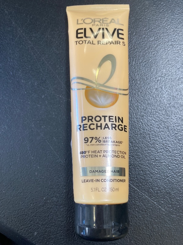 Photo 1 of L'Oreal Paris Elvive Total Repair 5 Protein Recharge Leave In Conditioner Treatment and Heat Protectant, 5.1 Ounce