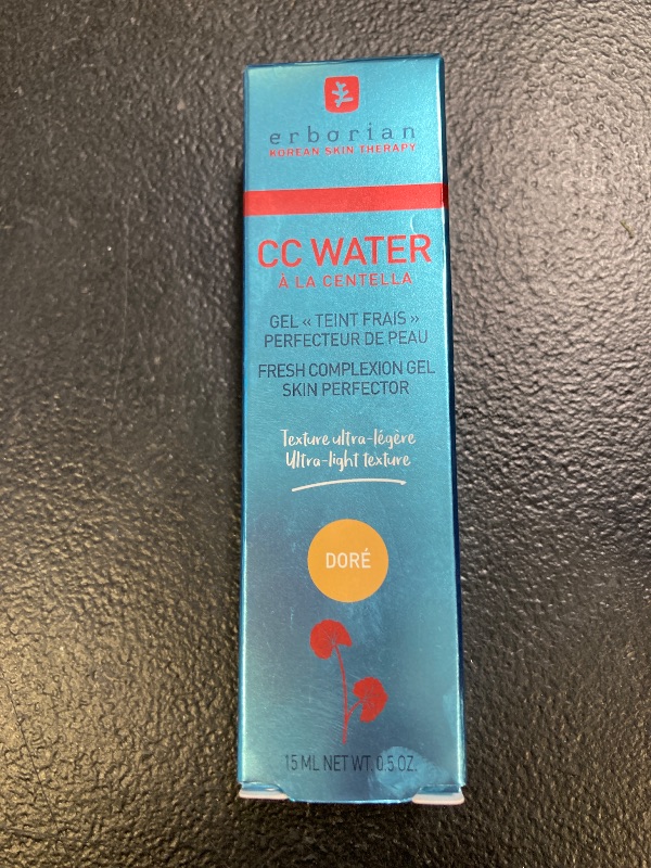 Photo 1 of Erborian CC Water with Hyaluronic Acid, Doré - Ultra-Light Aqua Gel Color Corrector with Centella Asiatica & Hyaluronic Acid - Plump, Softer & Hydrated Skin - Korean Skincare Skin Perfector - 0.5 Oz